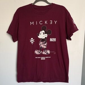 Neff Maroon Mickey Graphic Tee